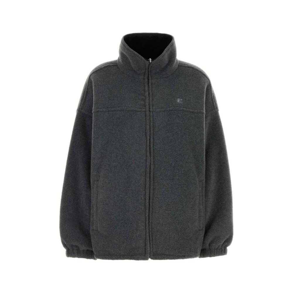 Alexander Wang Unisex Dark Grey Flannel Oversize Reversible Jacket